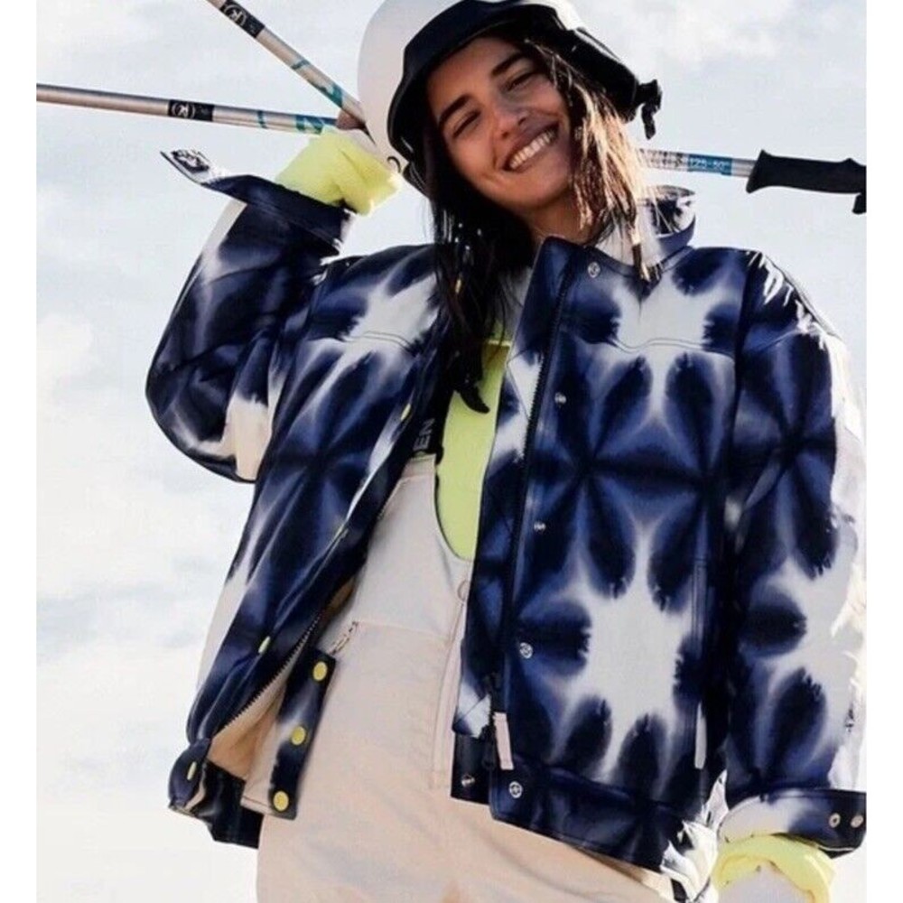 Free People Movement Bunny Slope Printed Puffer Ski Jacket Coat Small
